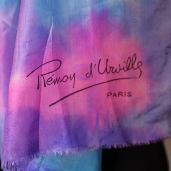 Vintage 1960s Remoy D'Urville 100% Silk Scarf - Picture 2 of 5